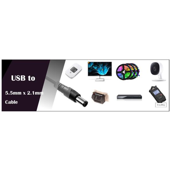 High Quality Booster Step Up 5V USB to 12V DC Power Elevador Convertidor Cable for Wifi Router