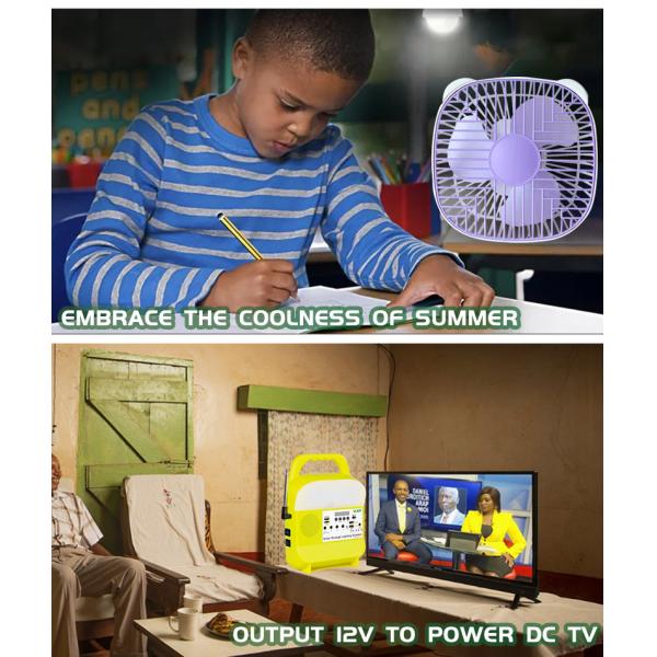 818 Solar Home Battery Energy Storage System 4 Lights Renewable Energy IP65