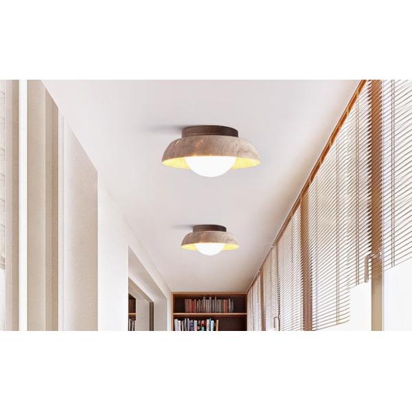 Yellow cave stone ancient style corridor balcony ceiling lamp retro wabi-sabi style cloakroom entrance hallway small lamp