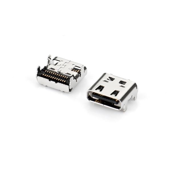 Micro USB3.1 Type C Female USBC Connector 24 Pin 100VAC