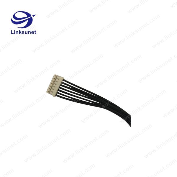 PH 7pin 2.0mm Natural jst connectors and 24AWG black PVC cable wire harness