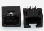 Unshielded RJ45 Through Hole Connector , PCB RJ45 Modular Socket R / A
