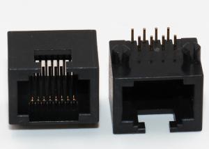 Unshielded RJ45 Through Hole Connector , PCB RJ45 Modular Socket R / A