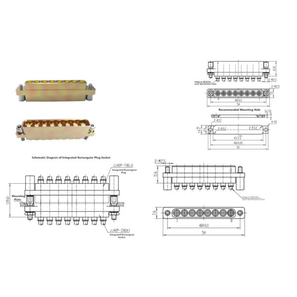 SMA/SMP/N Type RF Integrated Connector 8 Pins