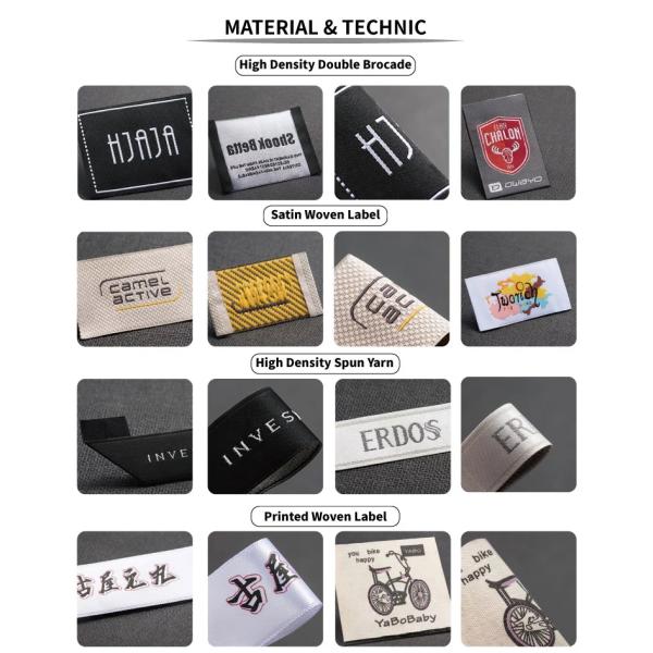 Garment Clothes Woven Label Clothing Tag Low Minimum Customized Size