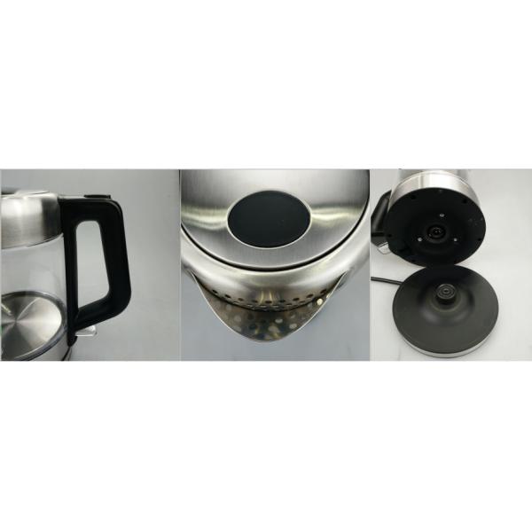 Clear Glass 1800W 1.8 Liter Electric Tea Kettle Blue Led Light