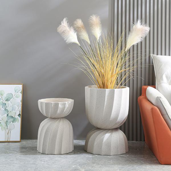 Stunning Garden With Our Durable Fiber Clay Planters D440*390MM