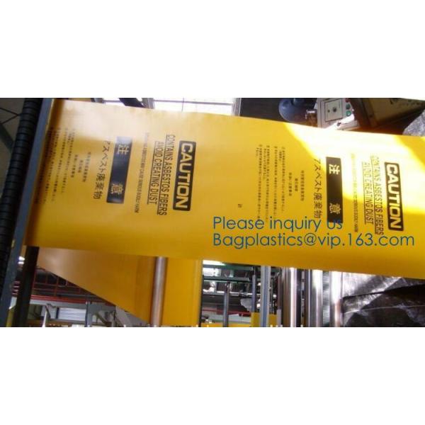 Disposal Asbestos Waste Bags ,Plastic Bags for Asbestos fibers,asbestos waste packaging plastic garbage bag BAGEASE PAC
