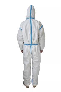 China White PPE Coverall Disposable Coverall SMS For Industrial Workwear Uniform on sale