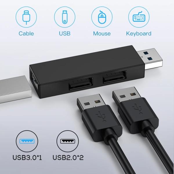 OTG USB C To USB 2.0 Hub 3.0 Type C 3 Port Adapter Multi Splitter