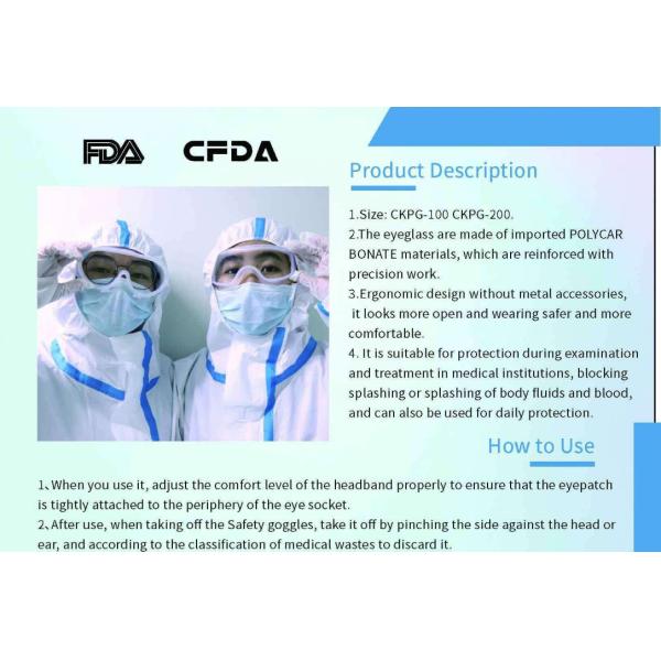 New Model Antifog Visor Vented Safety Silicone Protective Transparent Medical Goggles