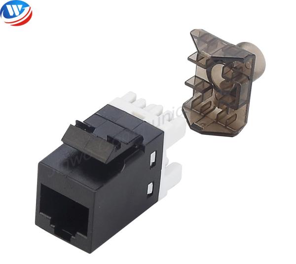 Quality AMP Type Blue Black Keystone Jack CAT6 UTP 180 Degree Keystone Jack for sale