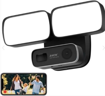 Quality Surveillance Floodlight Security Camera 1080P WiFi With Two - Way Audio / IP65 for sale