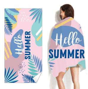 China Custom Logo Beach Towel Personalized Photo Design Text Name Beach Towel for Kids Men Women Sand Free Quick Dry Bath on sale