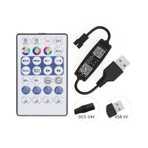 China Mini USB 5V LED Strip Controller , Pixel LED Light Controller Bluetooth With RF Remote on sale