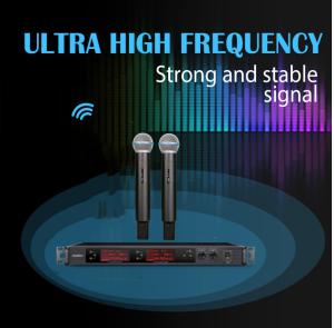 Wholesale GESTTON Wireless Handheld Microphone System 105dB SNR Low Handling Noise from china suppliers