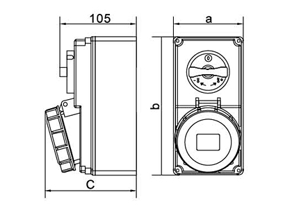 Electric Industrial Switch Socket Mechanical Interlock Explosion Proof