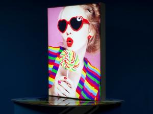 China Double Sided Tabletop LED Backlit Light Box Waterproof With Round Corner on sale
