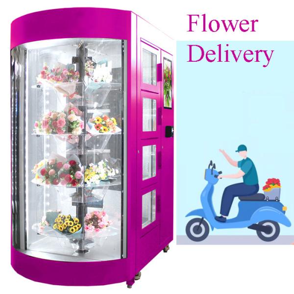 Quality Fresh Flower Vending Locker Machine 120V Delivery Cooling Touch Screen Smart for sale