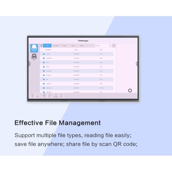 LED LCD Interactive Electronic Whiteboard Interactive Flat Panel 65 Inch