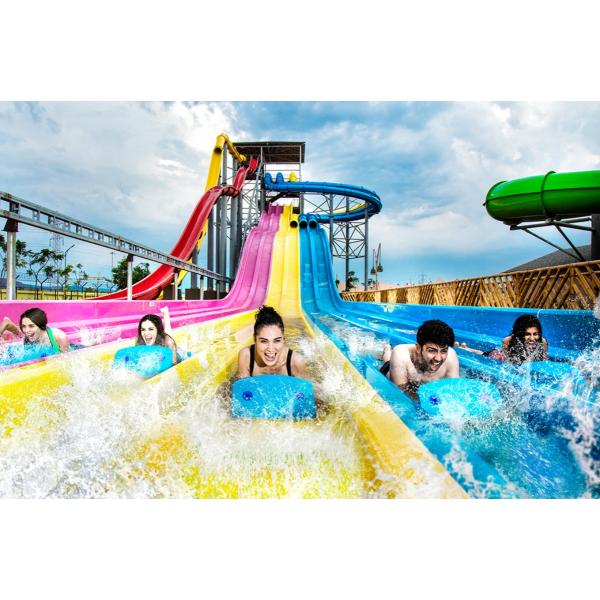 Fiberglass Water Slide Combination Aqua Park Equipment Amusement Park Equipment Water Slide for Swimming Pool