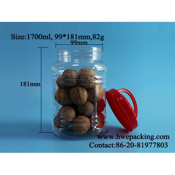 1700ml Non Smell Food Store Plastic Pickle Jars 181mm Height