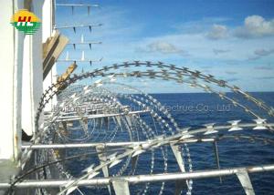 China HUILONG Razor Sharp Barbed Wire , SS Razor Barbed Tape Hot Dipped Galvanized on sale