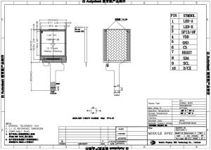 Dustproof SPI TFT LCD Panel Display 220 Nits 128x128 1.4 Inch