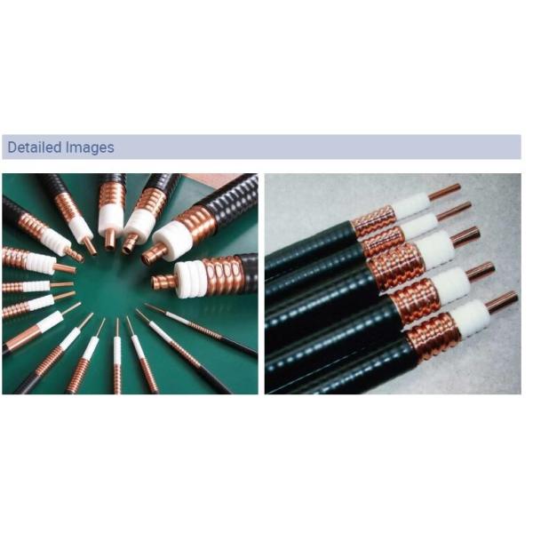 Telecom Custom Rf Cables With Black PE Jacket , 1/2" Copper Rf Coaxial Cable