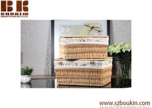 Wholesale Popular eco-friendly square PVC woven storage basket for flower gift, baby gift from china suppliers