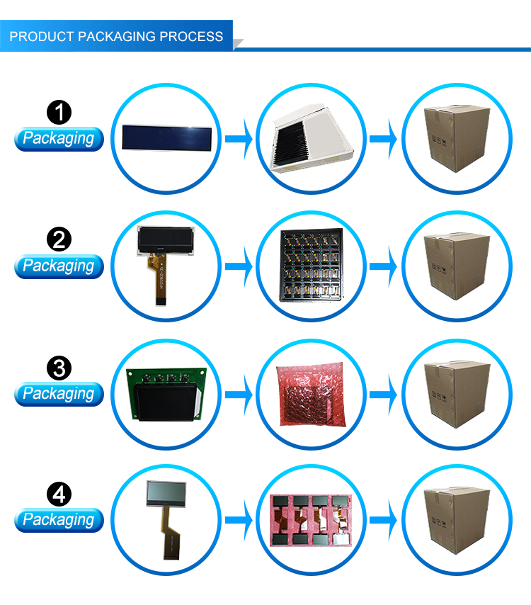 Square Round Programmable Monochrome STN/FSTN 12864 128*64 128X64 Graphic LCD Display with Customizable Backlight Color