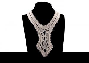 China Retro 100% Nature Cotton Bridal Appliques And Trims With Round Neck For Prom Dress on sale