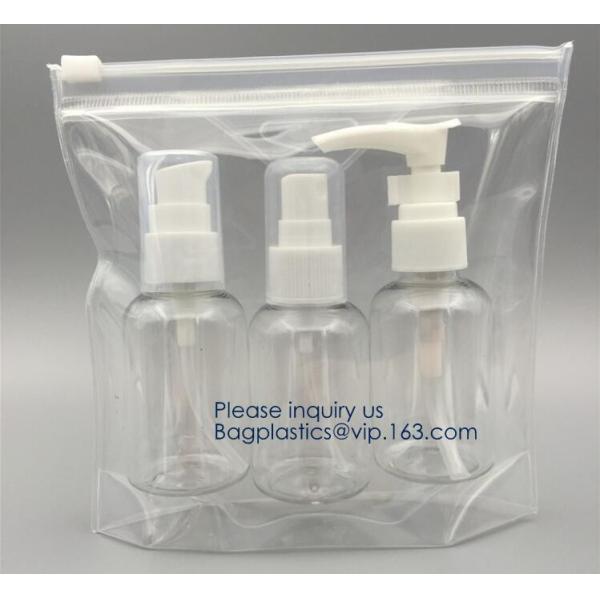 Fashion Travelling Heat-Sealed Clear EVA Cosmetic Bag With Yellow Snap Button And Rubber Handle Pouch By L'Oreal, Sedex