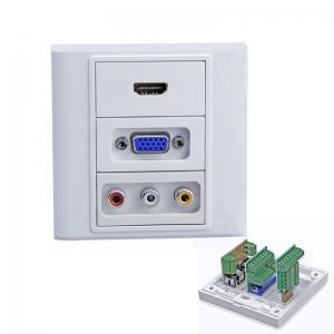 Wholesale VGA HDMI Audio RCA Faceplate Wall Plate Outlet Terminal Block Socket Panel from china suppliers