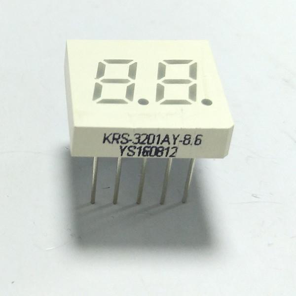 Quality Yellow Color 2 Digit Seven Segment Display Numbers FND 0.3inch Indoor for sale