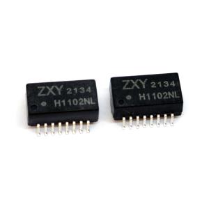 Wholesale 100 / 1000 BASE-T Single Port Low Profile Ethernet Lan Transformer 24PIN SMD from china suppliers