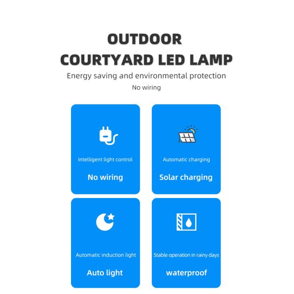 Warm White Light Petal Solar Fence Light Auto on and off Waterproof IP65 LED Wall Lamp