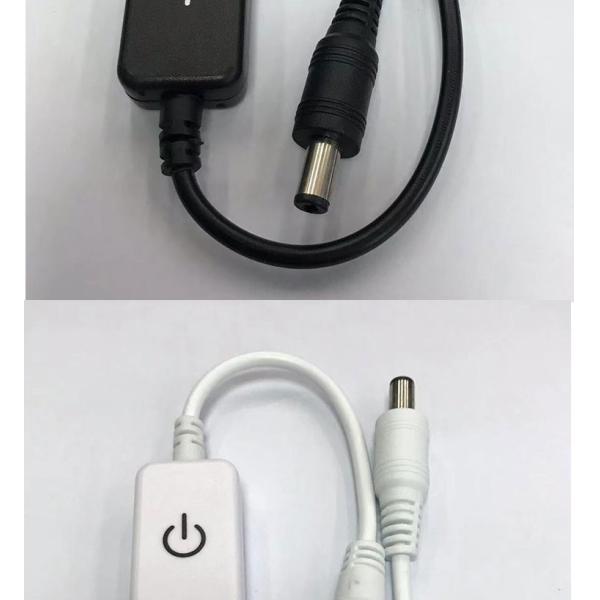 12v 24v Touch Controller Male to Female DC 5.5x2.1mm on off Dimmer Switch for LED Strip Lights