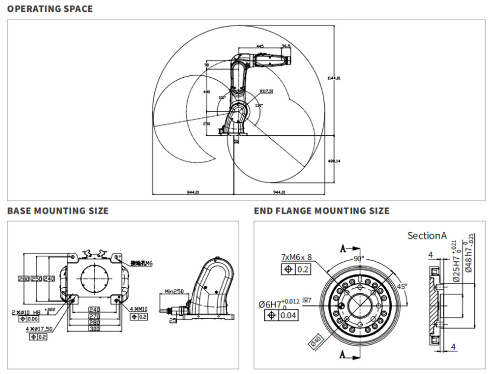 Desktop Robot In Handling Operations For For PCB 3C Plastic, Metal Parts ER16-3-900 With Payload 16kg Reach 944mm