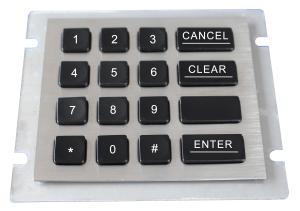 Waterproof 16 Keys Polymer Keys Numeric Metal Keypad With Usb