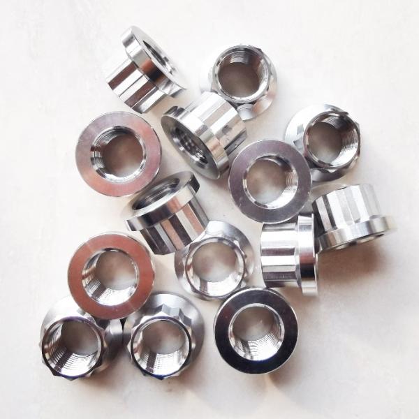 Universal Year Universal Silver 1/2" -20 12 PT FLANGE NUTS Titanium for Universal Car Fitment Universal Fit