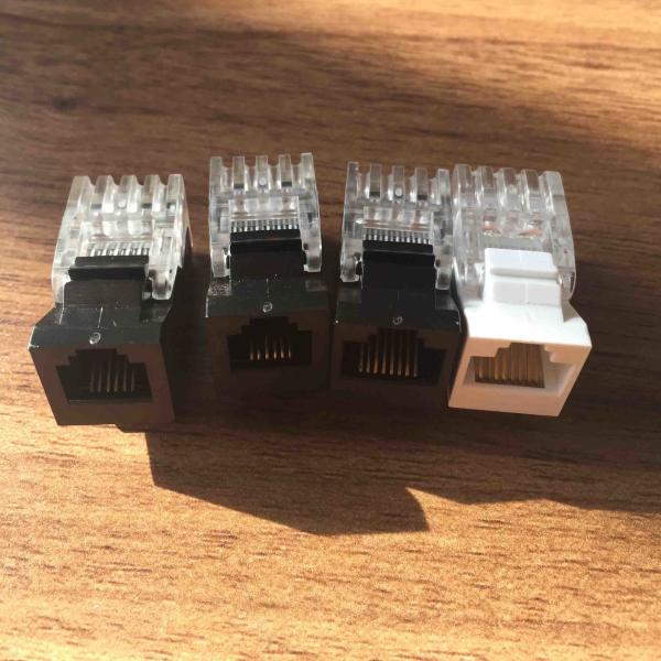 Quality Black / White RJ45 Keystone Jack CAT5E UTP Gold Plating Size Customized for sale