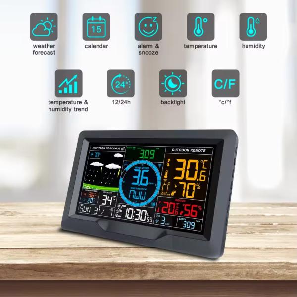 Home Outdoor Wireless Automatic Weather Station Measures Wind Direction, Wind Speed And Rainfall Weather Forecast