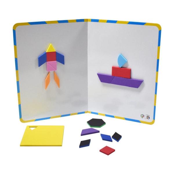 Non Toxic Pattern Puzzle Blocks Set Geometric Manipulative Shape Puzzle