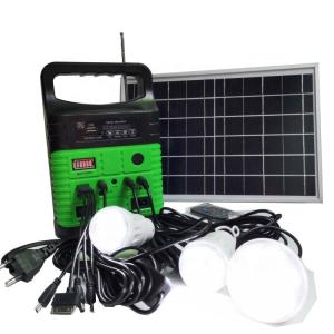 Wholesale Portable Lithium Ion Battery Solar Energy System 10w 6v All In One Solar Power Generator With MP3&amp; FM Radio SL0610 from china suppliers
