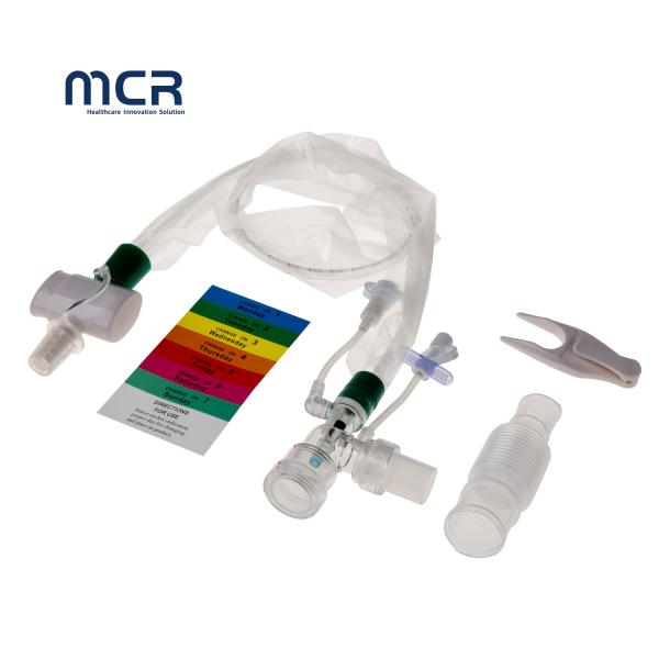 Quality Simple Double Swieve Elbow Closed Suction Catheter Green Color Code for sale