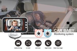 China 4.3 Inch Color Monitor Baby Car Mirror Camera Power Supply 9V - 24V on sale