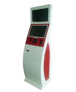 China Coupon printing Self Service Kiosk RFID Read for tickets , free Standing on sale
