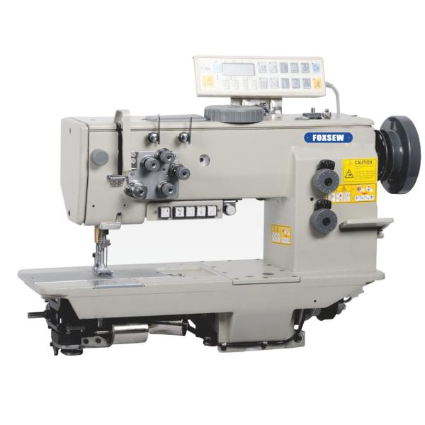 Double Needle Compound Feed Heavy Duty Sewing Machine with Automatic Thread Trimmer
