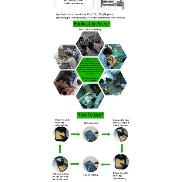 Green T18 Series Soldering Tips 40000-80000 Solder Point for Hakko Soldering Station